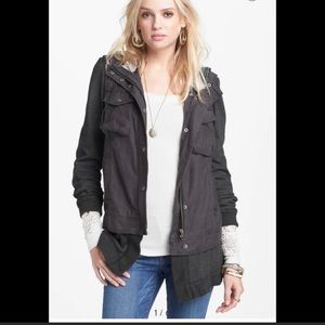 Free People Layered Slub Knit Jacket